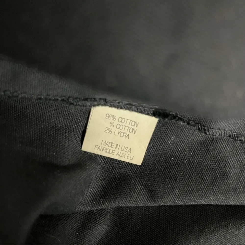 THEORY Black Dress Sleeveless Buttoned Straps Cotton Lycra Womens Size 0